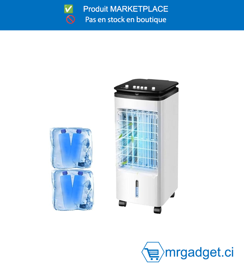 DECAKILA-KEFC012W-REFROIDISSEUR D'AIR  EVAPORATIF 130W/ 30L ,1 pièce/boîte en carton, sans boîte de couleur ,Surface utilisable  : 10-20 m² Mode de contrôle : machines