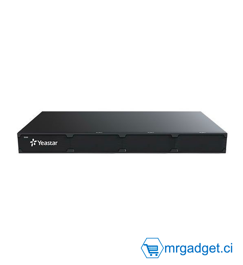 Yeastar S300 - Autocommutateur - Serveur VoIP - IPBX - pour 300 à 500 Utilisateurs, 60 à 120 Appels Simultanés, 24 Ports Analogiques/BRI, 6 Ports GSM, 3 Ports E1/T1/J1, 100 Trunks VoIP, Modulaire ( Modules vendus séparément)