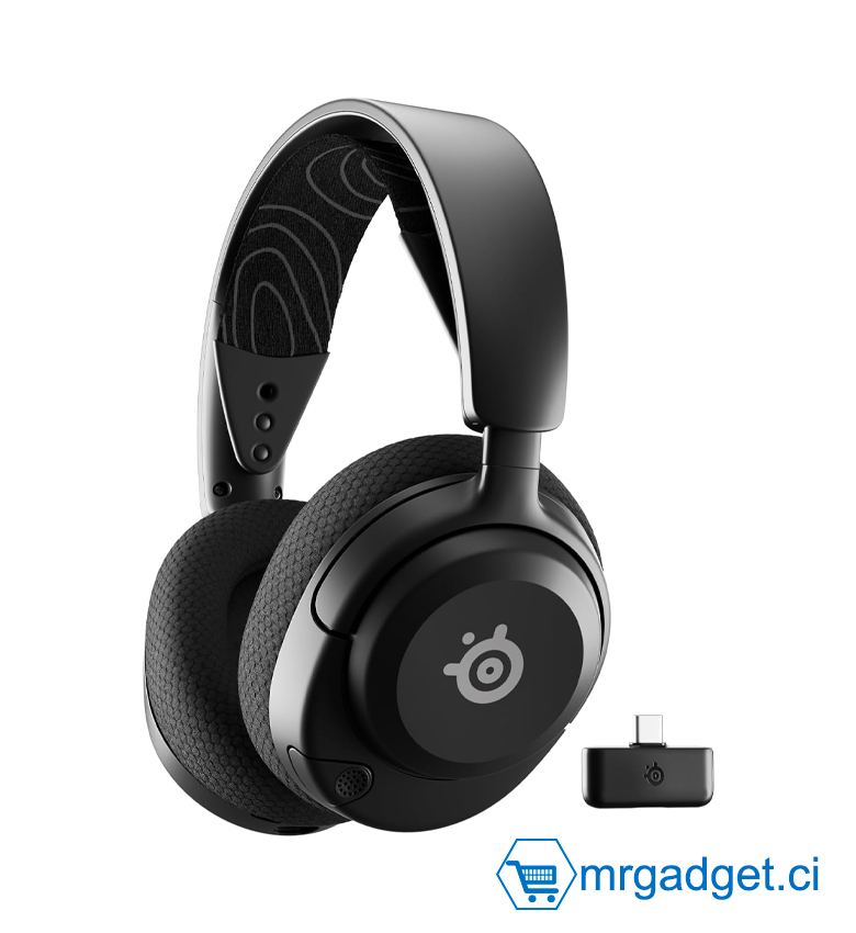 SteelSeries Arctis Nova 5 Casque Gaming Sans Fil Multi-Système - Haut-parleurs magnétiques néodyme - 100+ profils audio - Batterie 60h - 2,4GHz/BT - Micro ClearCast Gen 2.X - PS4/5, PC, Switch, Mobile