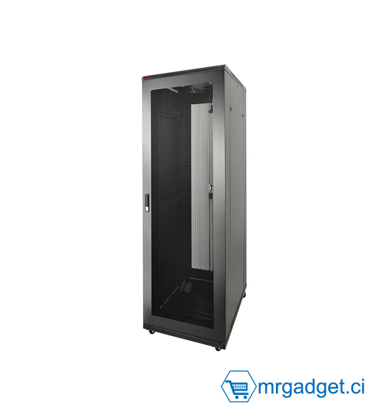 Hikvision DS-XS8042-E/DW - Baie de Brassage 42U 19 Pouces (800x1000x2050mm) - Armoire Réseau et Serveur - Porte Arrière Double Battant Perforé - Charge Stable 800kg - Idéale pour Salle Serveur et Vidéosurveillance