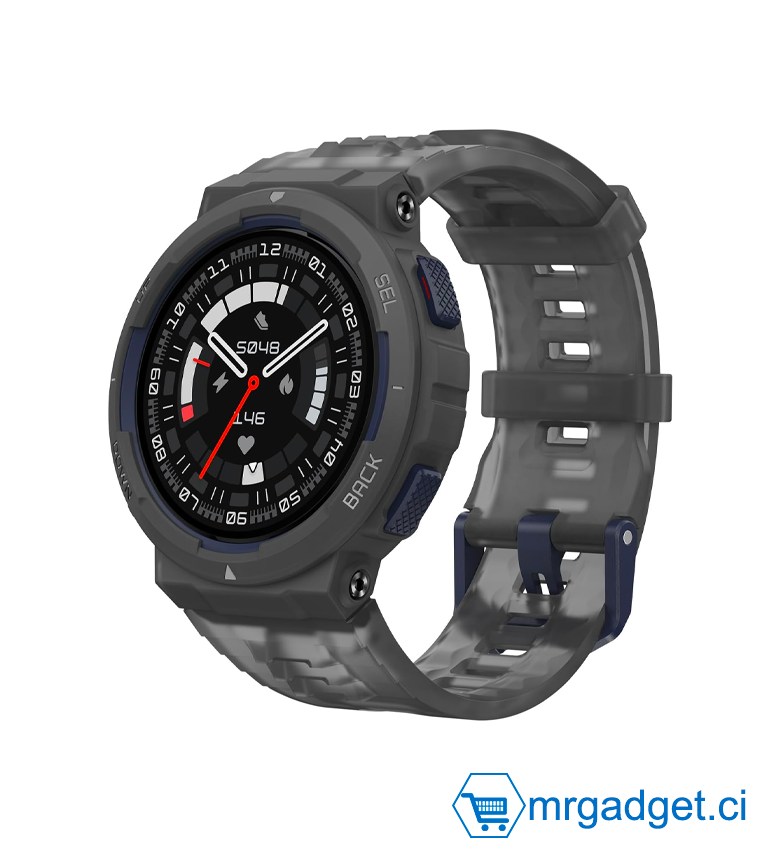 Amazfit Active Edge Montre intelligente — avec un design élégant et robuste pour le sport et le fitness, GPS, coach de santé, AI pour la salle de sport, l'extérieur, batterie de 16 jours, résistant à l'eau, 10 ATM, impulsion de minuit