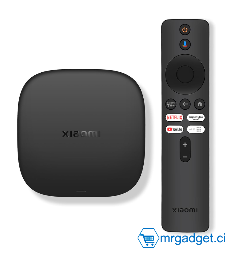 Xiaomi TV Box S 3ème génération 4K Ultra HD Bluetooth 5.2 Wifi6 32GB ROM Google TV Google Assistant lecteur multimédia intelligent
